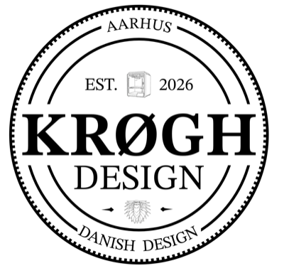 Krøgh Design logo: Aarhus, est. 2026, Danish design